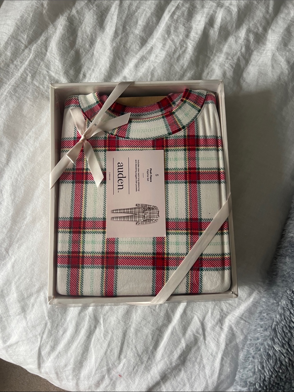 Auden Red, White & Green Plaid Kids Pajama Set